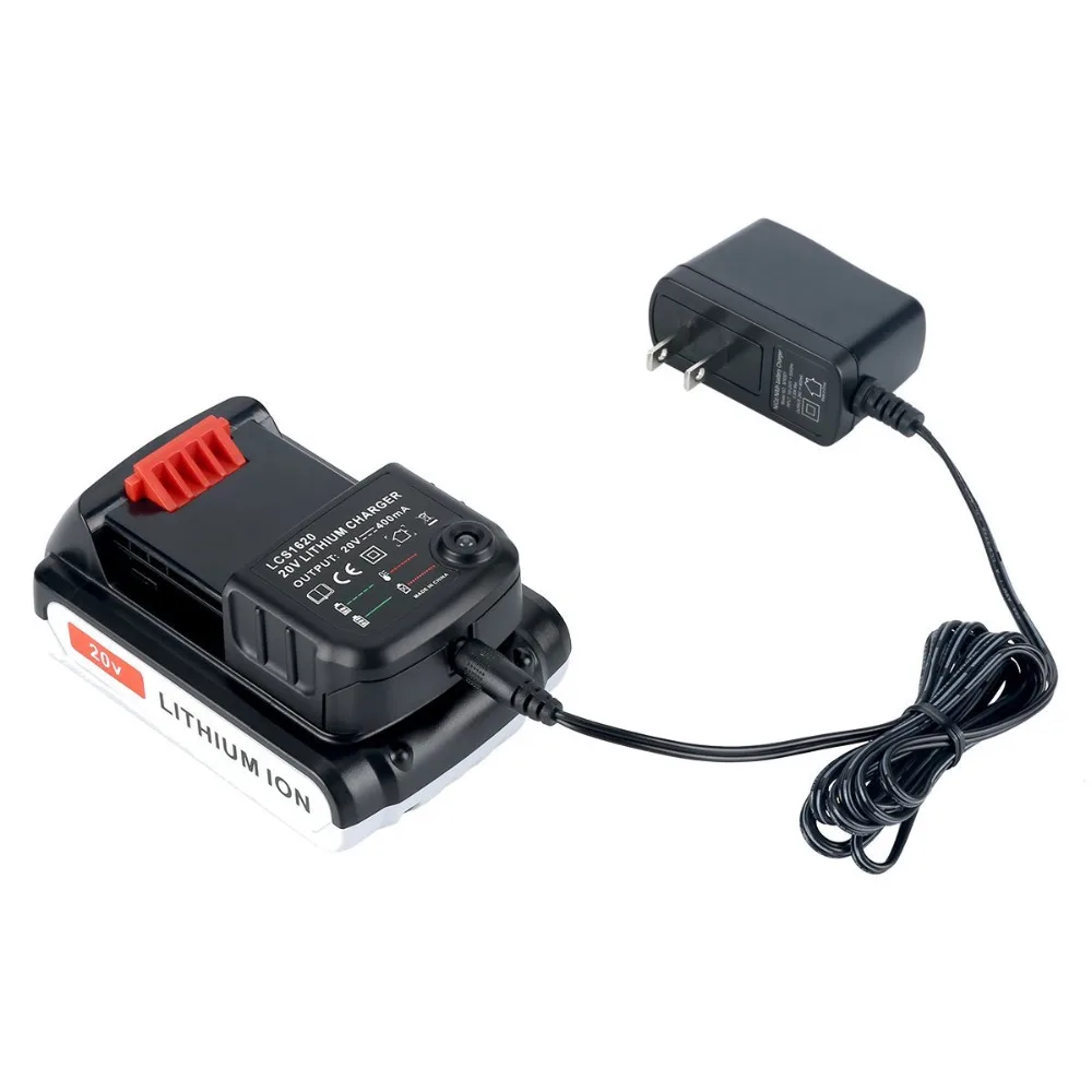 

Rechargeable Charger LCS1620 20V For BLACK&DECKER Lithium Battery Portable Charging Charger For LBXR20 LB20 LBX20 LBXR2020-OPE