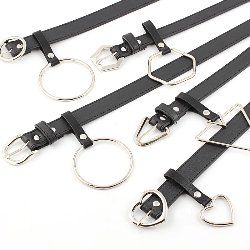 

Jeseca Fashion Belts for Women PU Leather Ladies Metal Chain Belt Lady Girl Retro Wide Buckle Waistband