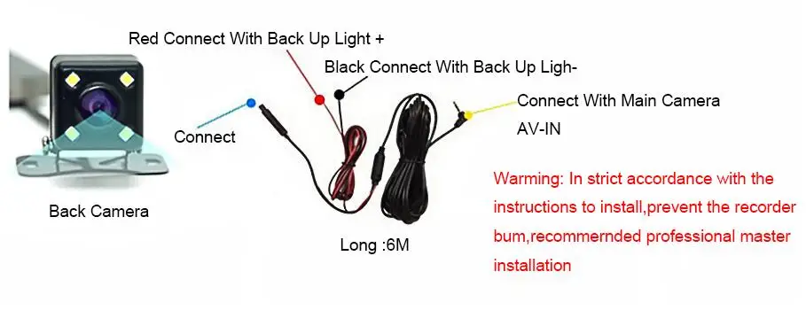 4LED 6M 4PIN/5PIN 12V универсальная камера заднего вида с ночным видением, внедорожник, монитор для парковки, 120 градусов, с диагональю, парковочная камера заднего вида