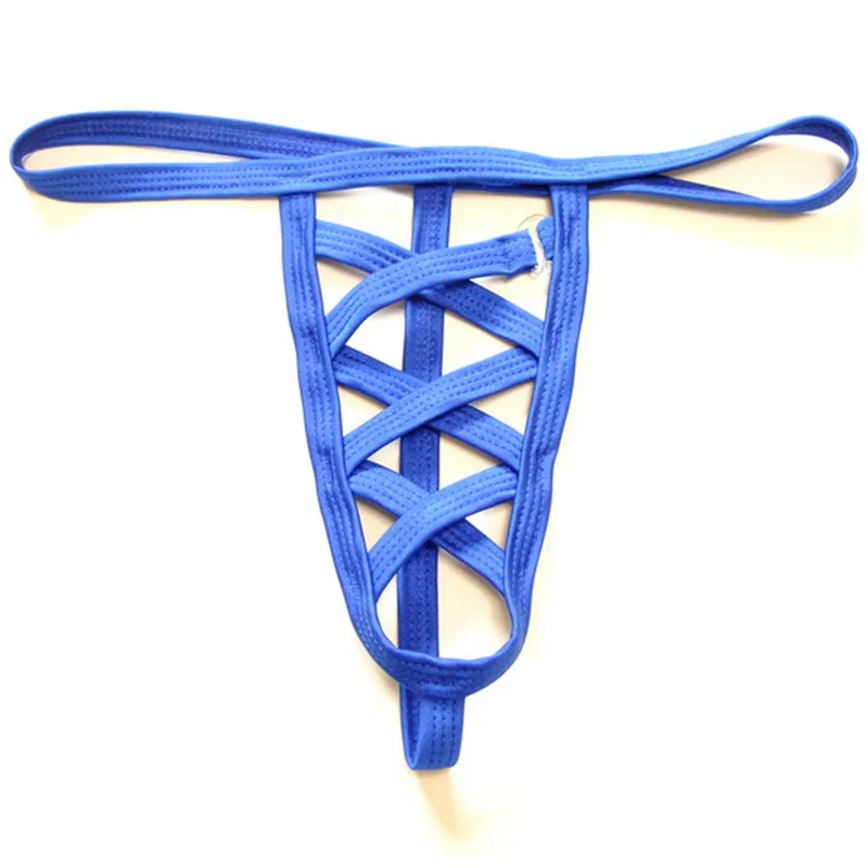 

Sexy Jockstarp Open Crotch Mens Gay Thongs Bandage G-string Tanga Hollow Out Sexy Panties Brief T-back Underwear Erotic Lingerie
