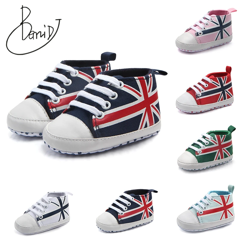 

2019 Hot baby shoes baby Meter National flag girl boy Soft bottom shoes newborn Breathable infant First Walkers Toddler shoes