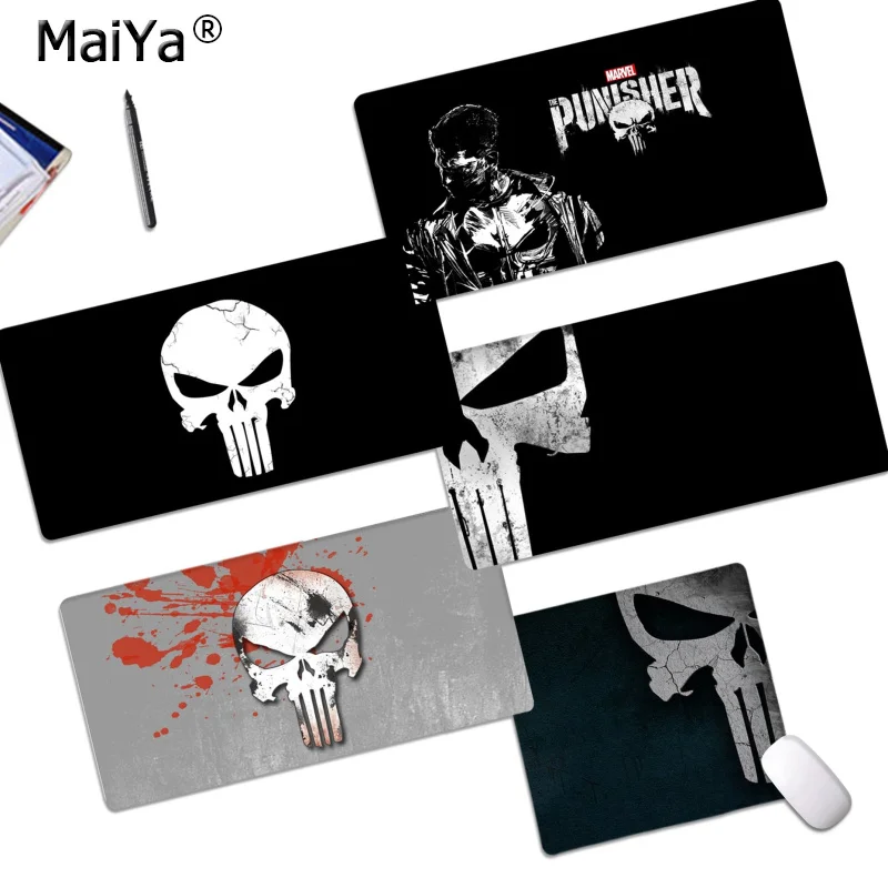 

Maiya New Design Marvel The punisher Keyboards Mat Rubber Gaming mousepad Desk Mat Free Shipping Large Mouse Pad Keyboards Mat