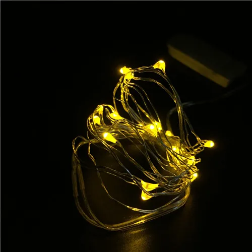 2 м светодио дный светодиодная гирлянда медная проволока Corker String Fairy Lights для стеклянного ремесла бутылка год/Рождество/валентинки Свадебные украшения Ra - Испускаемый цвет: Цвет: желтый