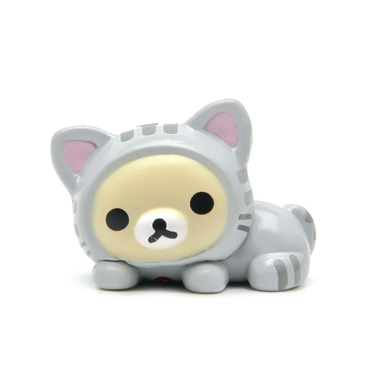 Kawaii Q 5 шт./компл. ПВХ японского аниме рилаккума, Медведь Косплей кошка Ти фигурка куклы игрушки милый подарок на день рождения Модель Игрушка Декор