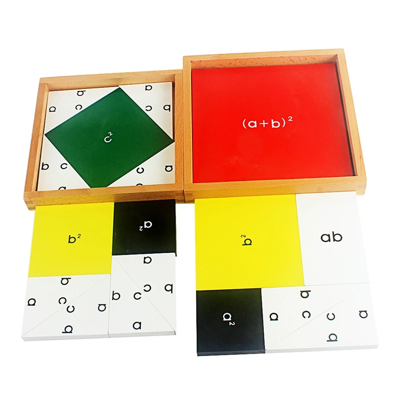 Sharplace uguete Montessori Caja de Teorema de Pitágoras Material de Enseñanza de Matemáticas Escolar 