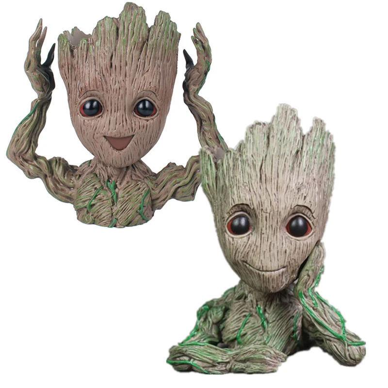 

Baby Flowerpot Guardians of The Avengers Tree Man Hero Action Figures Tree Man Toy Pen Pot Planter Flower Pot Gift for Kids