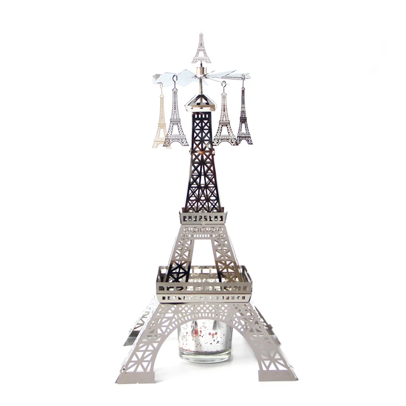 Европейский Париж башня вращающийся подсвечник Романтический Подсвечник свадебные подсвечники