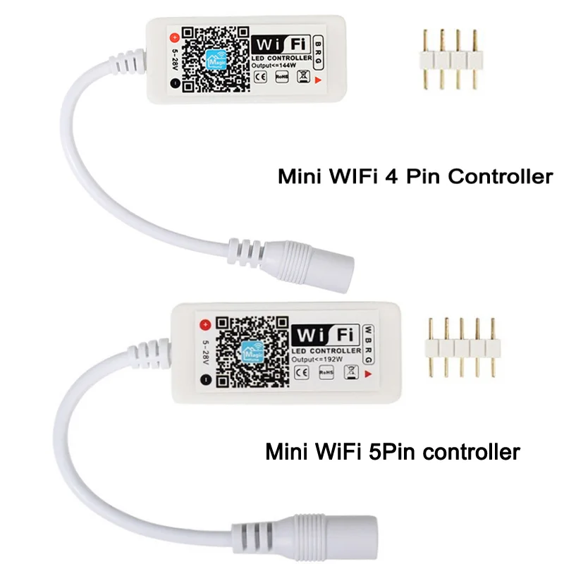 16 миллионов цветов Wifi RGB/RGBW led контроллер управления смартфоном музыка и режим таймера magic home Мини wifi led rgb контроллер