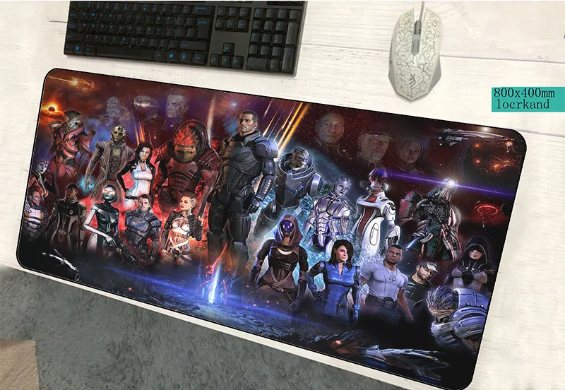 

mass effect mouse pad 800x400x2mm mats Customized Computer mouse mat gaming accessories Personality mousepad keyboard pc gamer