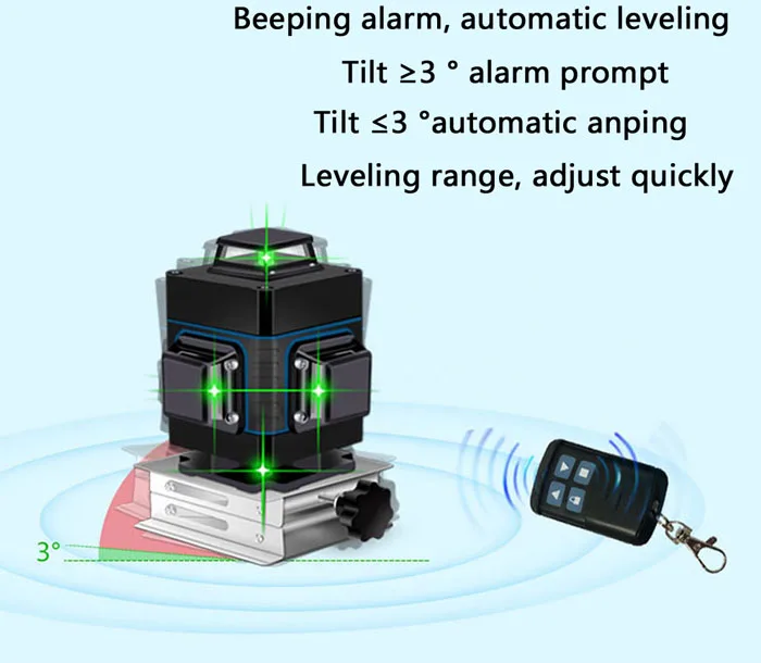 Newst 4D лазерный уровень 16 линий зеленый лазерный уровень автоматическое самонивелирование 360 вертикальный и горизонтальный наклон и открытый режим