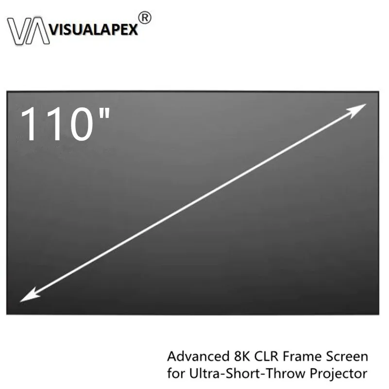 

110Inch 16:9 Thin bezel Fixed Frame Projection Screens with PET Fabric+ALR Screen For Ultra Short Throw Projector