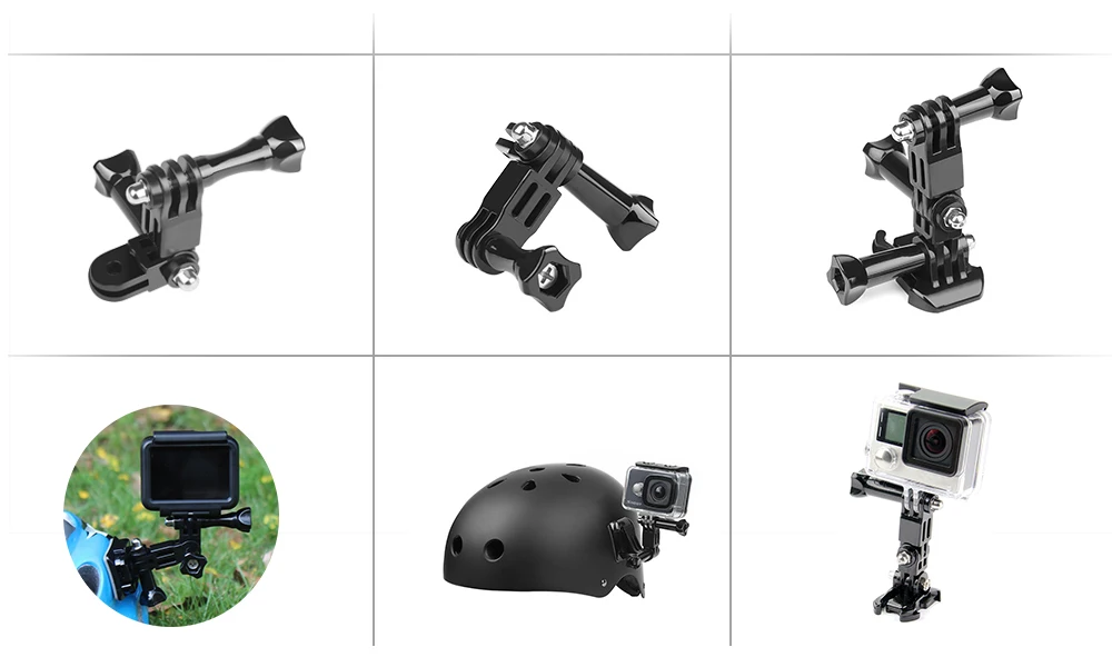 Шлем для стрельбы Боковое крепление аксессуары набор для GoPro Hero 8 7 6 5 4 Xiaomi Yi 4K Sjcam M10 Экшн-камера Go Pro Шлем штативы комплекты