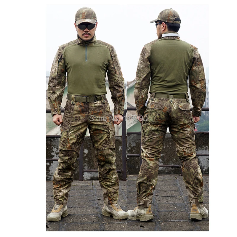 Highlander костюм лягушки комплект армейская форма для тренировочная Толстовка Kryptek Camo камуфляжная футболка