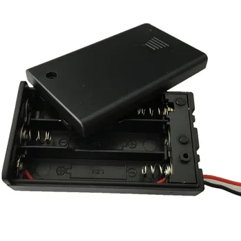 

4.5V Waterproof battery holder AAA 3X1.5V battery shell 3AAA 3LR03 with ON/OFF switch/cover/screw hole,30pcs/lot