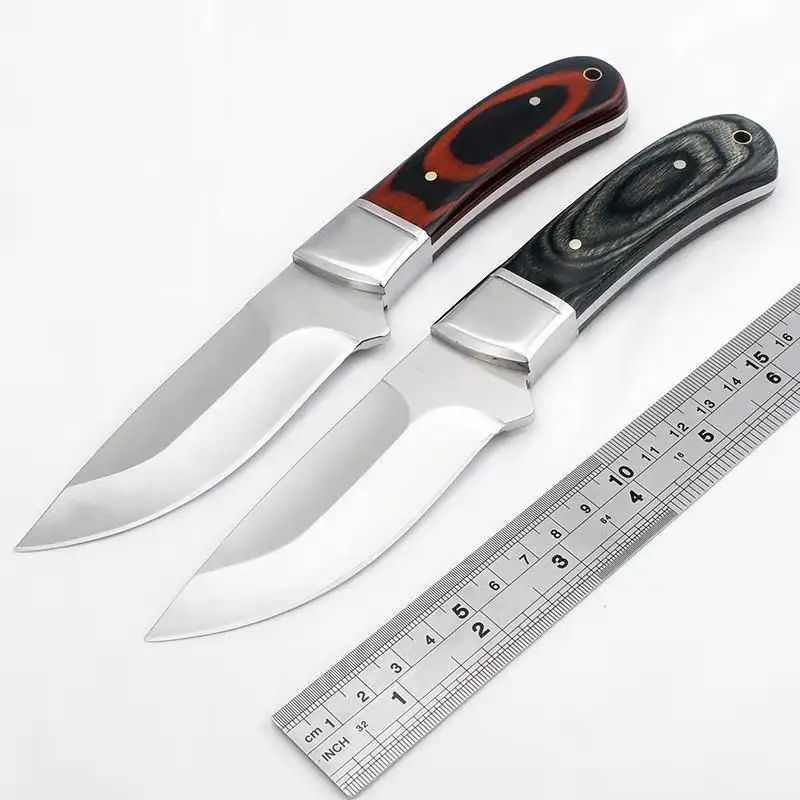 K91 ручной работы охоты Ножи 5Cr13Mov стали Sharp Кемпинг прямой Ножи высокой твердости древесины ручка выживания Тактические Ножи