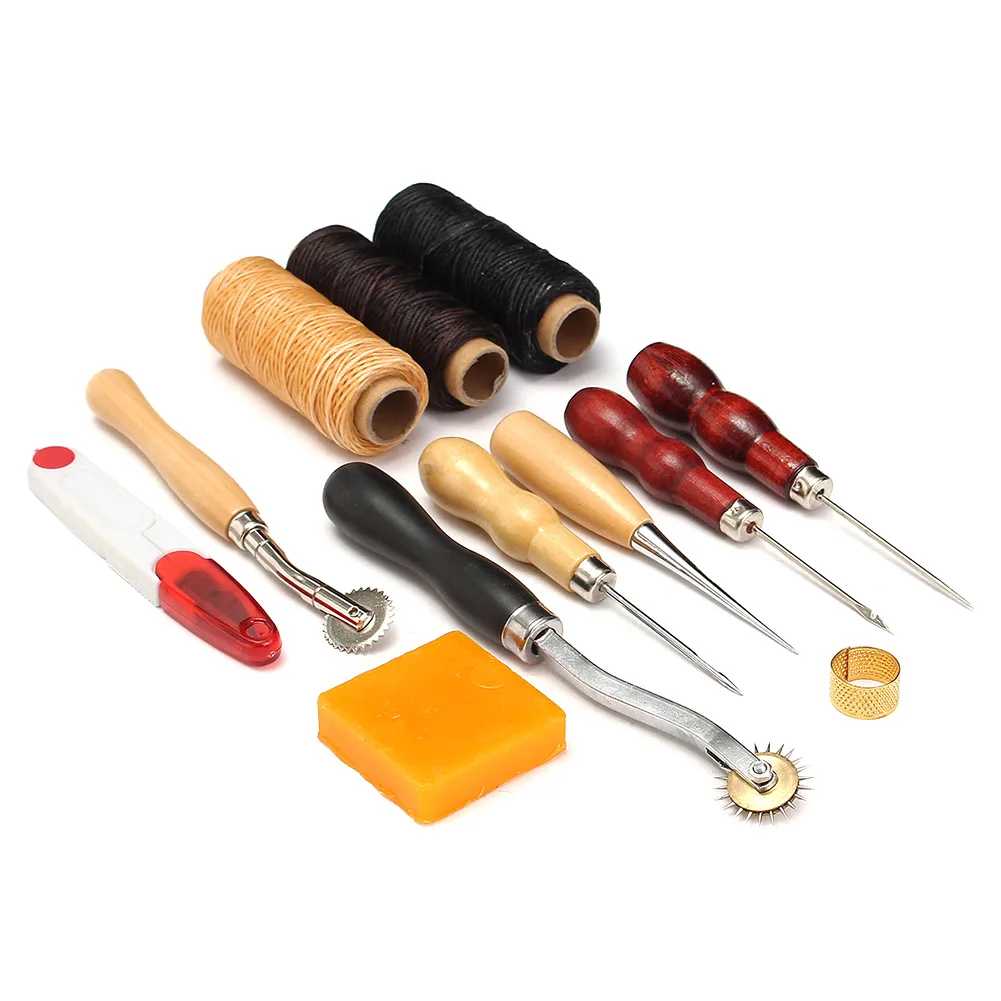 1 Набор кожаных инструментов для рукоделия набор для перфорации прострочка резьба шитье седло grover MAL999 - Цвет: 1