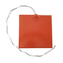 110v 800w 500x500x1.5mm Flexible Silicone Rubber Heater For 3D Printer with 100k thermisstor