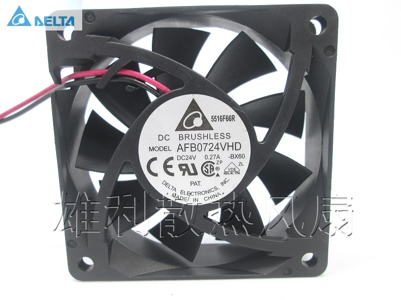 Для delta AFB0724VHD 24V 0.27A 7 см инвертор двойной шаровой Вентилятор охлаждения |