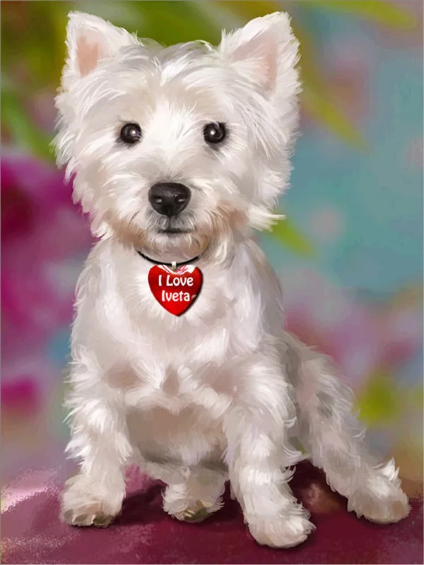 5D DIY Бриллиантовая мозаичная собака Алмазная вышивка крестиком рукоделие картина картины украшение дома подарок - Цвет: 6445