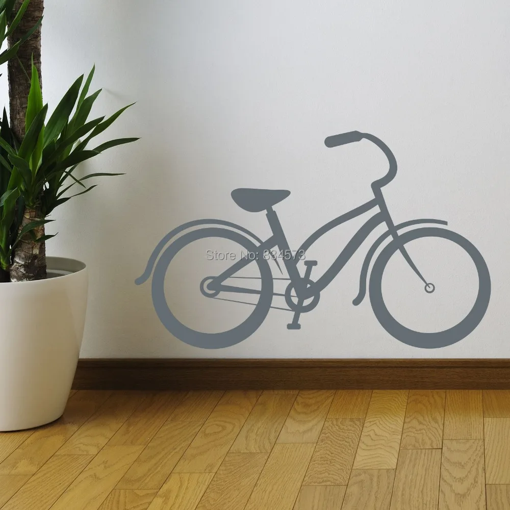BIKE Vintage Retro Silhouette Wall Art Stickers Wall Decal Home DIY