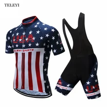 Teleyi команды мужские Ropa Ciclismo верхняя одежда Велоспорт велосипед короткий рукав Костюмы Велосипедный Спорт спортивной костюм Джерси нагрудник Шорты для женщин