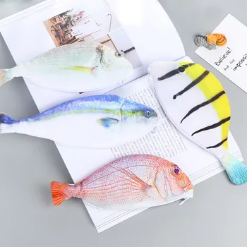 

Creative Fish Pencil Case Etui Cute Fabric Pencil Bags Box Kawaii Pen Case For Boys Korean Stationery School Supplies