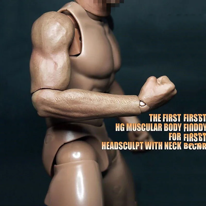 

Collection 12in Male Muscular Body Figure No Neck For 1/6th Scale Man Head Sculpt Collectible Toys In Stock