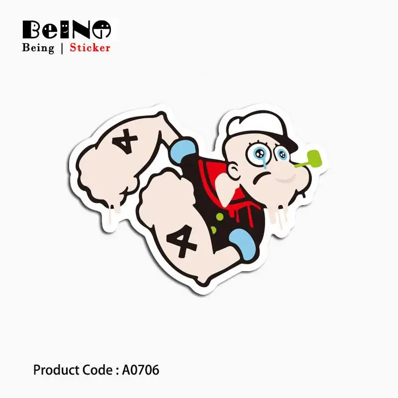 Popeye шпинат наклейка на сигарету мультфильм DIY Водонепроницаемый чемодан ноутбук