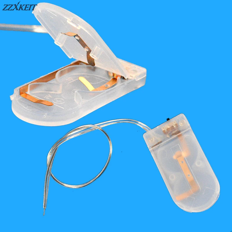 

5Pcs/Lot Transparent 2x CR2032 Button Coin Cell Battery Holder Case Storage Box 6V Wire Lead ON/OFF Switch