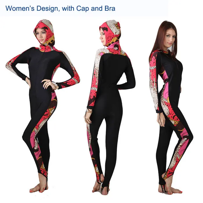 1003-2-Lycra-Dive-Skin-with-Cap-Men-and-Women-with-Bra