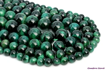 

GemIsland Wholesale Natural Green Tiger Eye Loose Beads Round Shape 4/6/8/10/12mm
