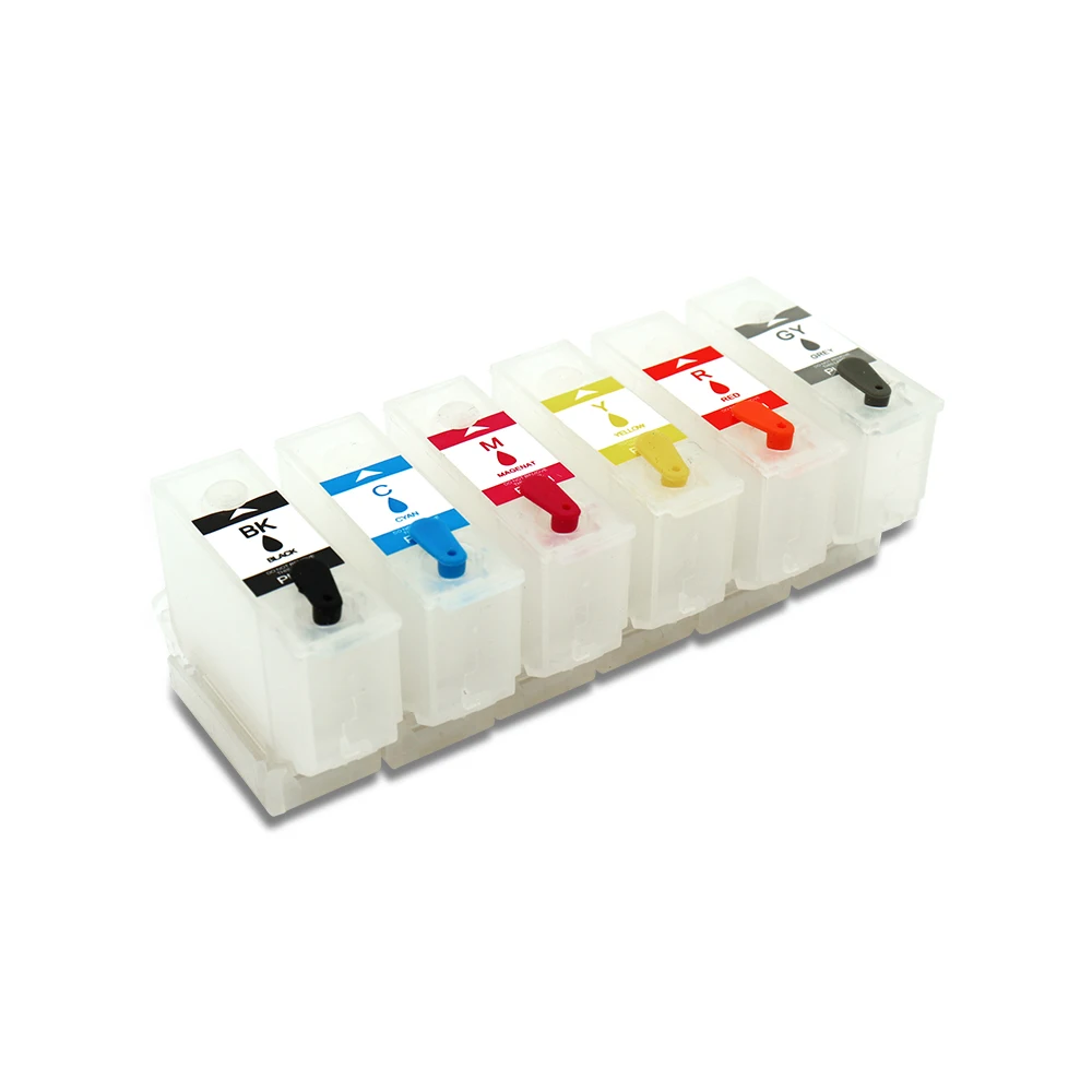 

6 Color Refillable Ink Cartridge For EPSON XP-15000 With One Time Chips For T312XLBK T312XLC T312XLM T312XLY T312XLY T312XLR