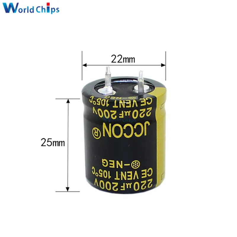 

diymore 200V 220uF 22X25mm Aluminum Electrolytic Capacitor Through Hole Capacitor 200V220uF 22*25mm High Frequency Low ESR