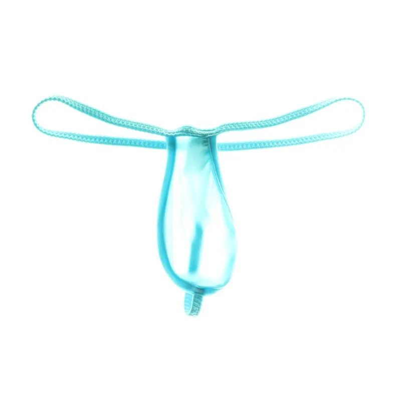 

2019 Men Transparent Thongs And G Strings Sexy Gay Men's Underwear Smooth Ice Silk Mens See Through T Back Thong Tanga Panties