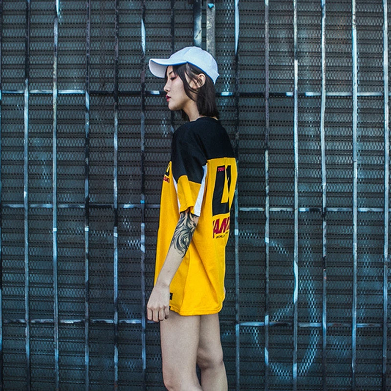 2018 летний топ новые модные футболка Для женщин Harajuku с принтом букв хлопковые топы