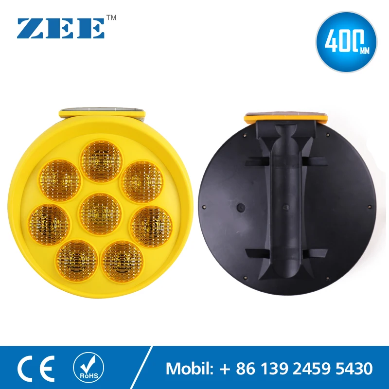 Dia. 400mm Sunflower solar powered traffic warning light
