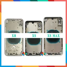 AAA высокое качество задняя крышка для iphone X/XR/XS Max корпус крышка батареи задняя дверь шасси средняя рамка+ инструмент