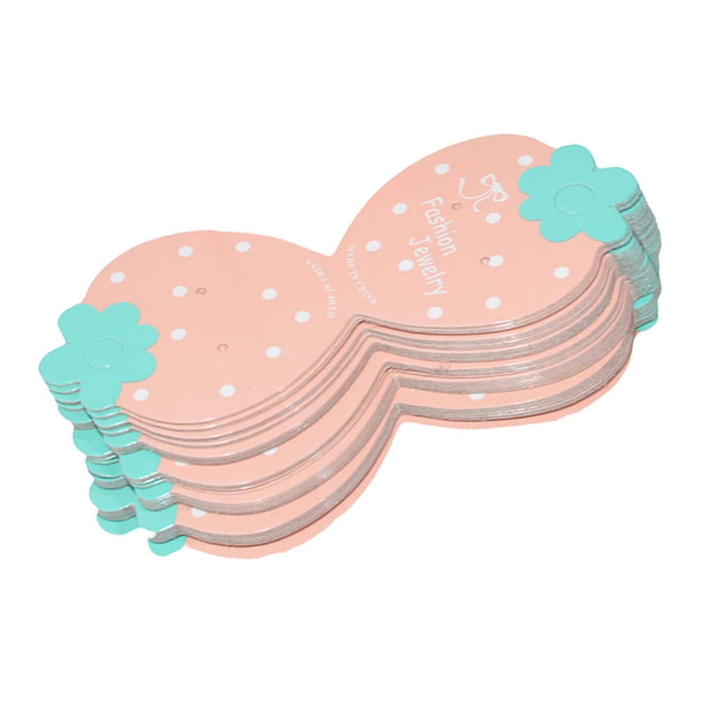 50Pcs Strawberry Paper Fashion Jewellery Display Cards Hair accessories Cards for Kids Children