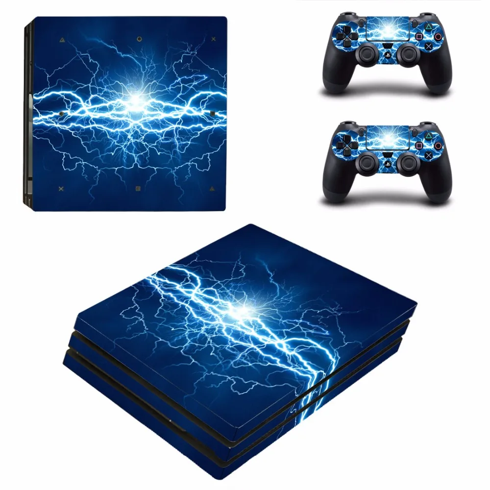 Fantasy Lightning PS4 Pro переводная картинка наклейка для Sony PlayStation 4 консоли и 2 контроллеры