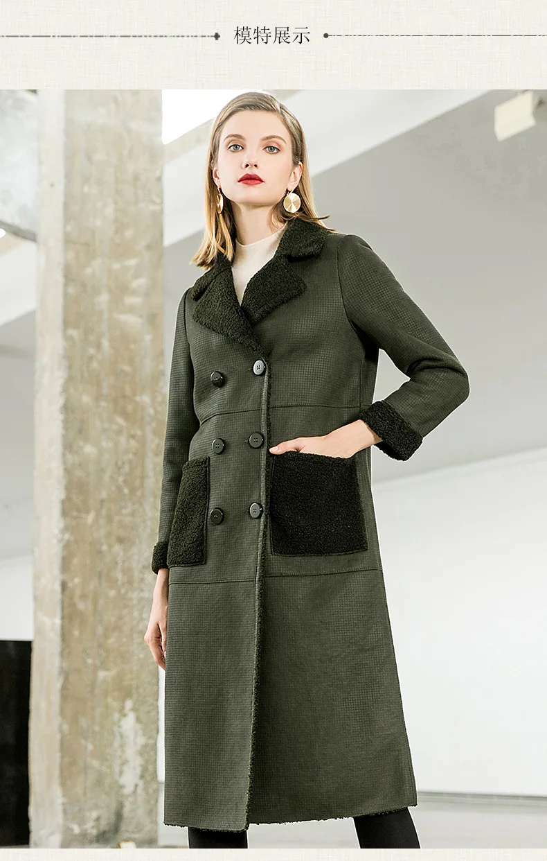 Искусственный мех пальто дамы осень зима теплая кожаная куртка для женщин длинный двубортный манто femme верхняя одежда LX2598