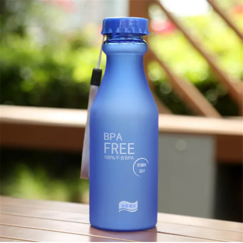 550 мл небьющаяся бутылка для питьевой воды для спорта на открытом воздухе, путешествий, портативная Герметичная Бутылка для путешествий, йоги, бега, кемпинга