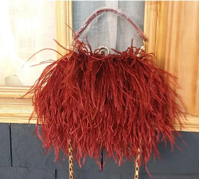 Designer Satin Ostrich Fur Feather Clutch Women Clutch Knuckle Rings Dinner Evening Bag Chain Purse Handbag Designer Satin Ostrich Fur Feather Clutch Women Clutch Knuckle Rings Dinner Evening Bag Chain Purse Handbag