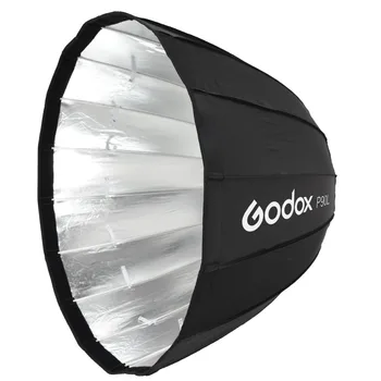 

Godox P120L Parabolic Softbox with Bowens Mounting 47.2" Adapter Ring for Aputure COB 120D 120t AD600BM Flashpoin