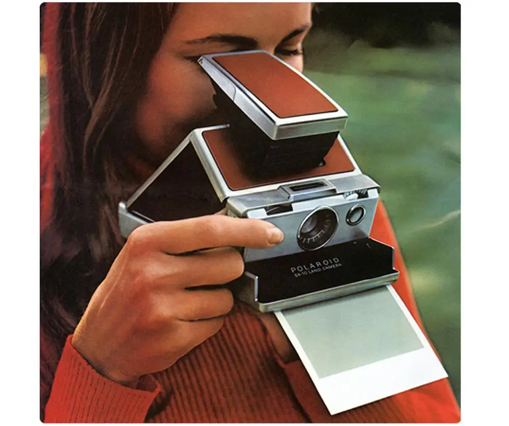 Tripod hole Polaroid SX-70 Black PU Leather Replacement Skin Cover for Original,Sonar,Alpha1,SLR680 SLR690