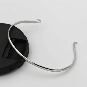 

73mm Stainless Steel Open Cuff Bangles Wired Simple Bracelets 2 Hooks Connectors Findings NO Fade DIY European Charms Making