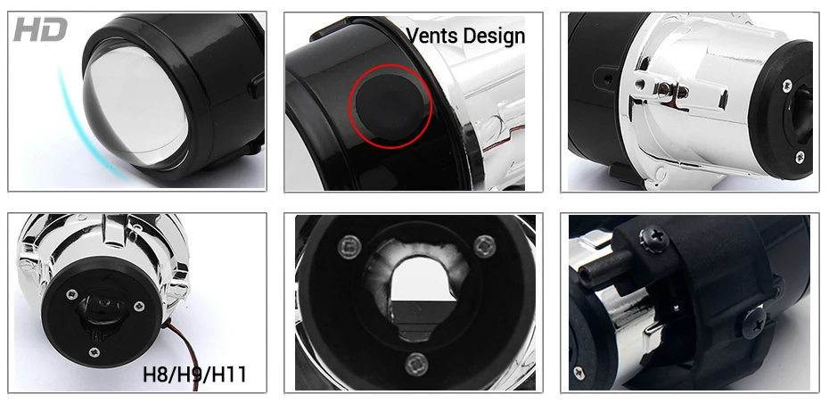 ROYALIN противотуманный светильник s объектив проектора для Infiniti 35 45 50 EX35 2,5 ''полностью металлические линзы автомобильный Стайлинг Bi H11 ксеноновый противотуманный светильник