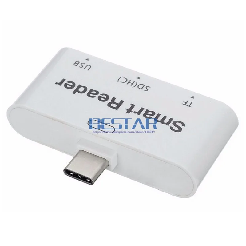 Новый Тип C OTG белый 3.1 USB c на 3.0 Женский адаптер и TF sd smart card reader Лидер продаж|usb-c