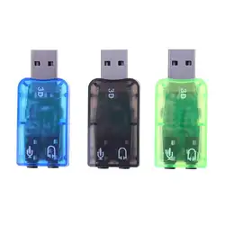 Портативный Mini USB 2,0 порты и разъёмы аналоговый 6,1 CH внешняя звуковая карта аудио адаптер для ПК DVD плеер разные цвета высокое качество