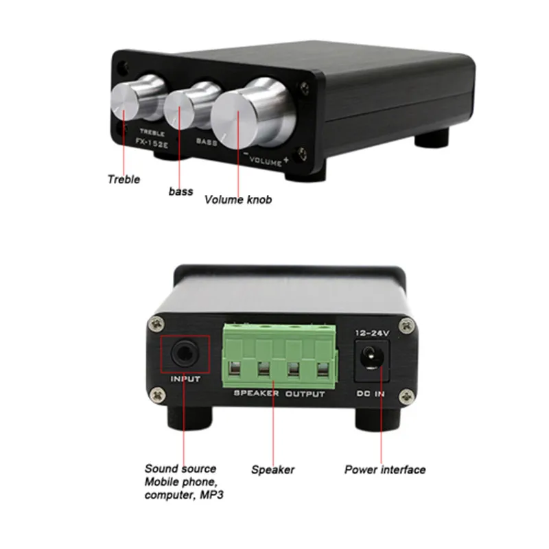 FX-аудио FX152E мини DC12V 3A 15 Вт + FX-152E TPA3118 с XR1075BBE тон настольный компьютер цифровой