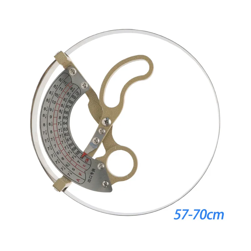 57-70cm-oversize-L Ножничные Набор Колец компасы ручной Milliners Размеры r кепки шляпа размеры измерительные приборы для детей и взрослых - Цвет: 57-70cm-oversize-L